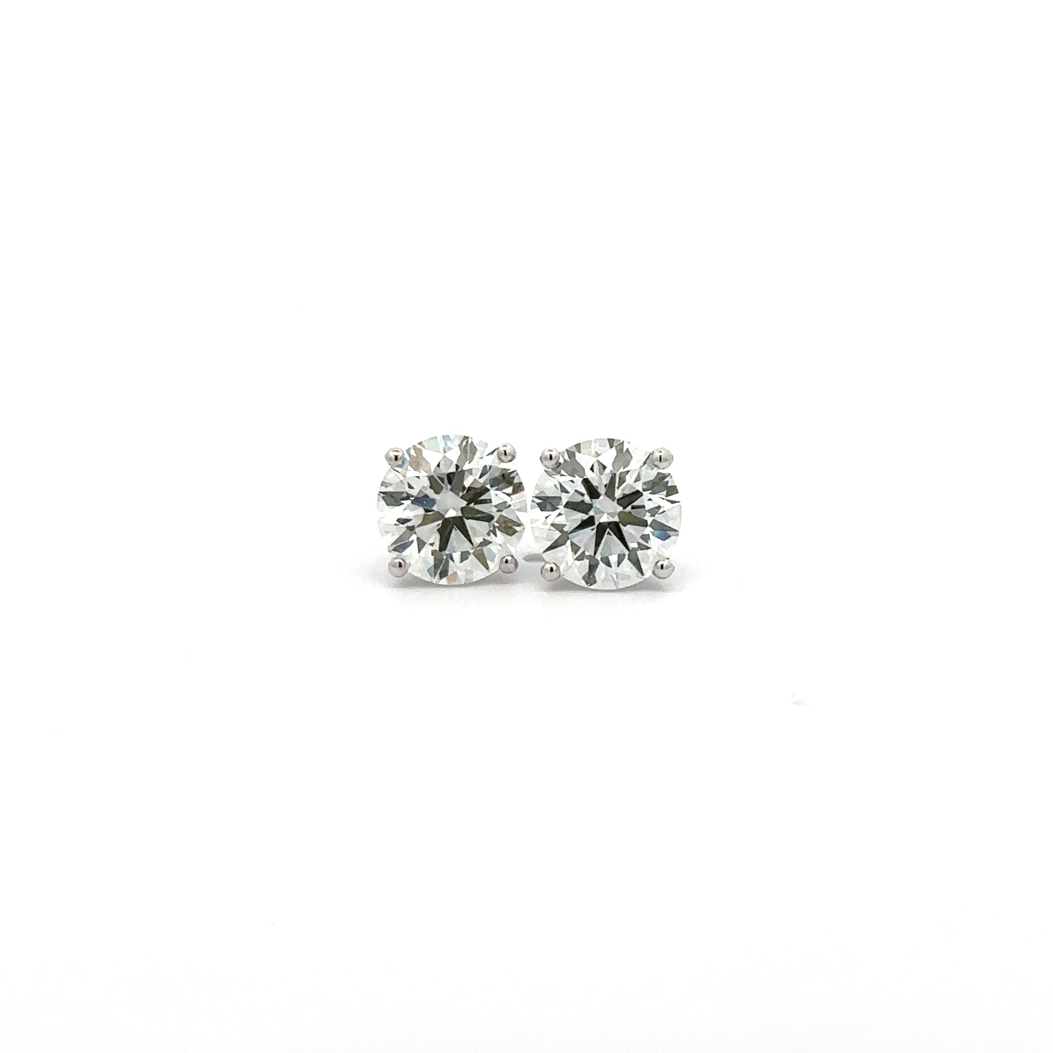14k White Gold 5.00ctw Lab Grown Diamond Stud Earrings
