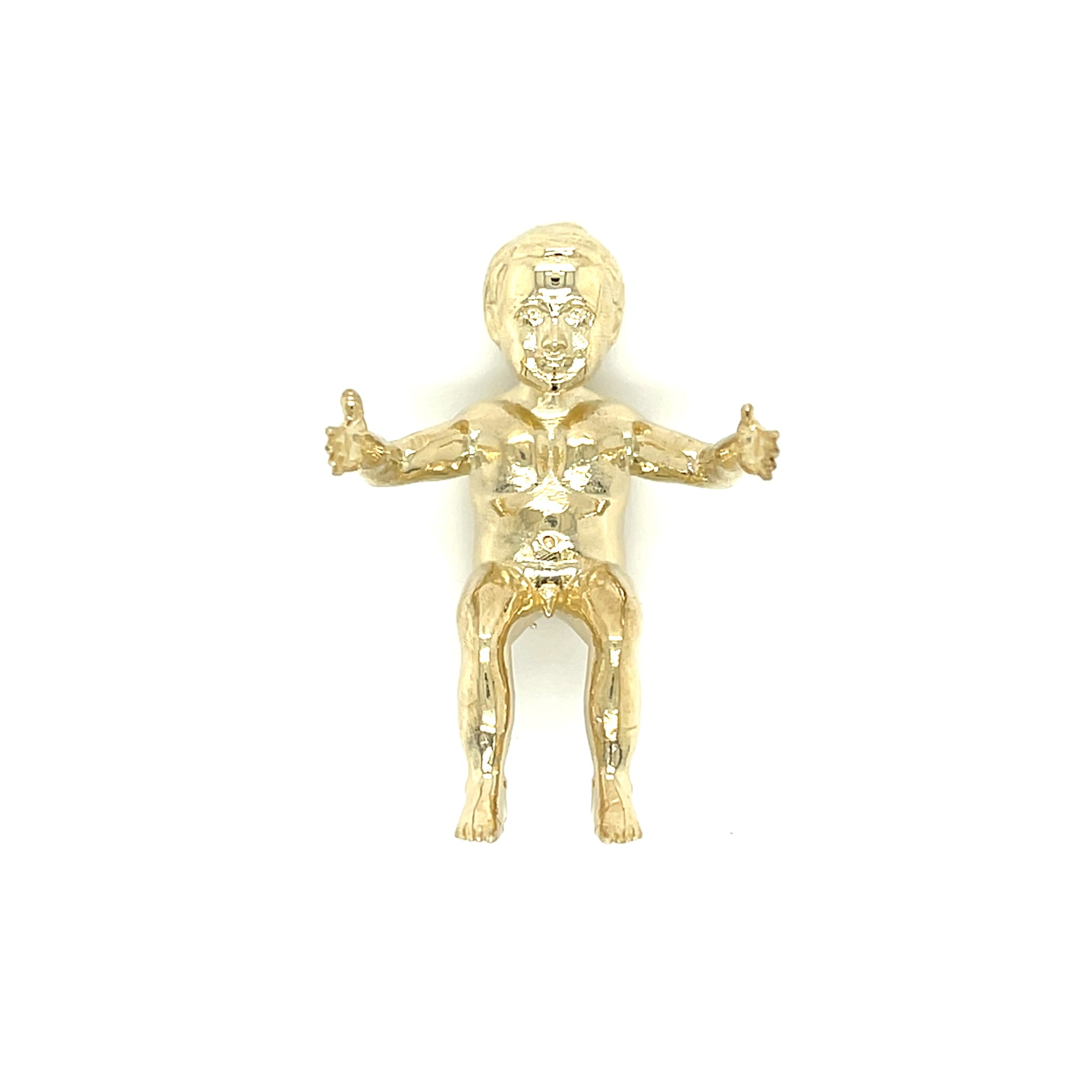 10k Yellow Gold Large Solid King Cake Baby