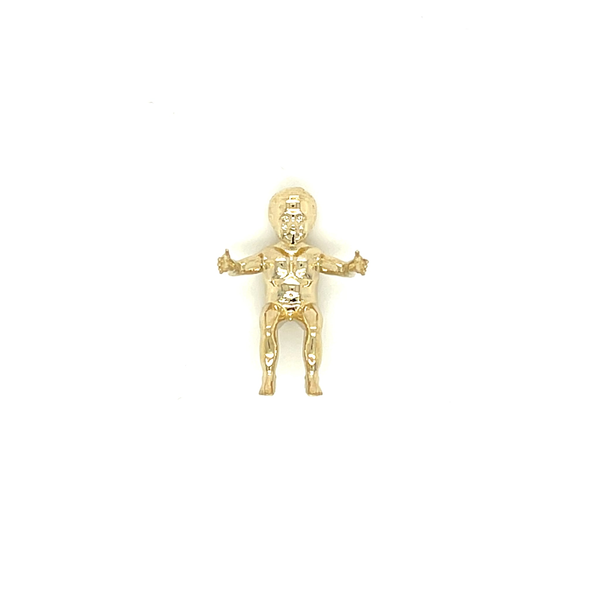 10k Yellow Gold Small Solid King Cake Baby