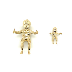 10k Yellow Gold Large Solid King Cake Baby