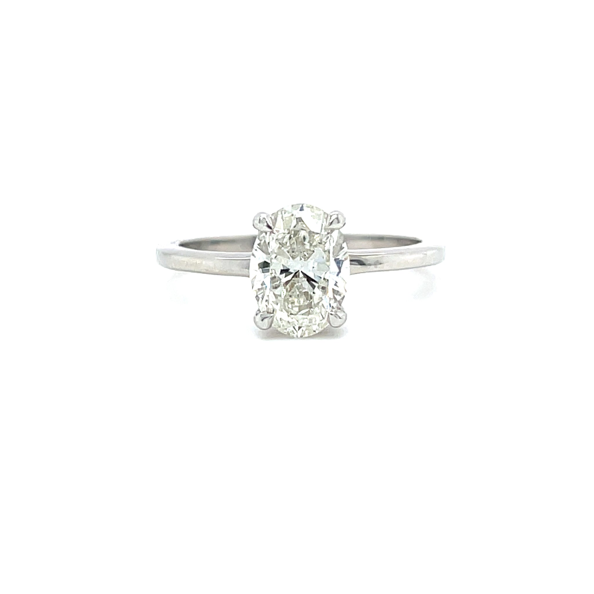 14k White Gold 1.40ct Oval Solitaire Ring