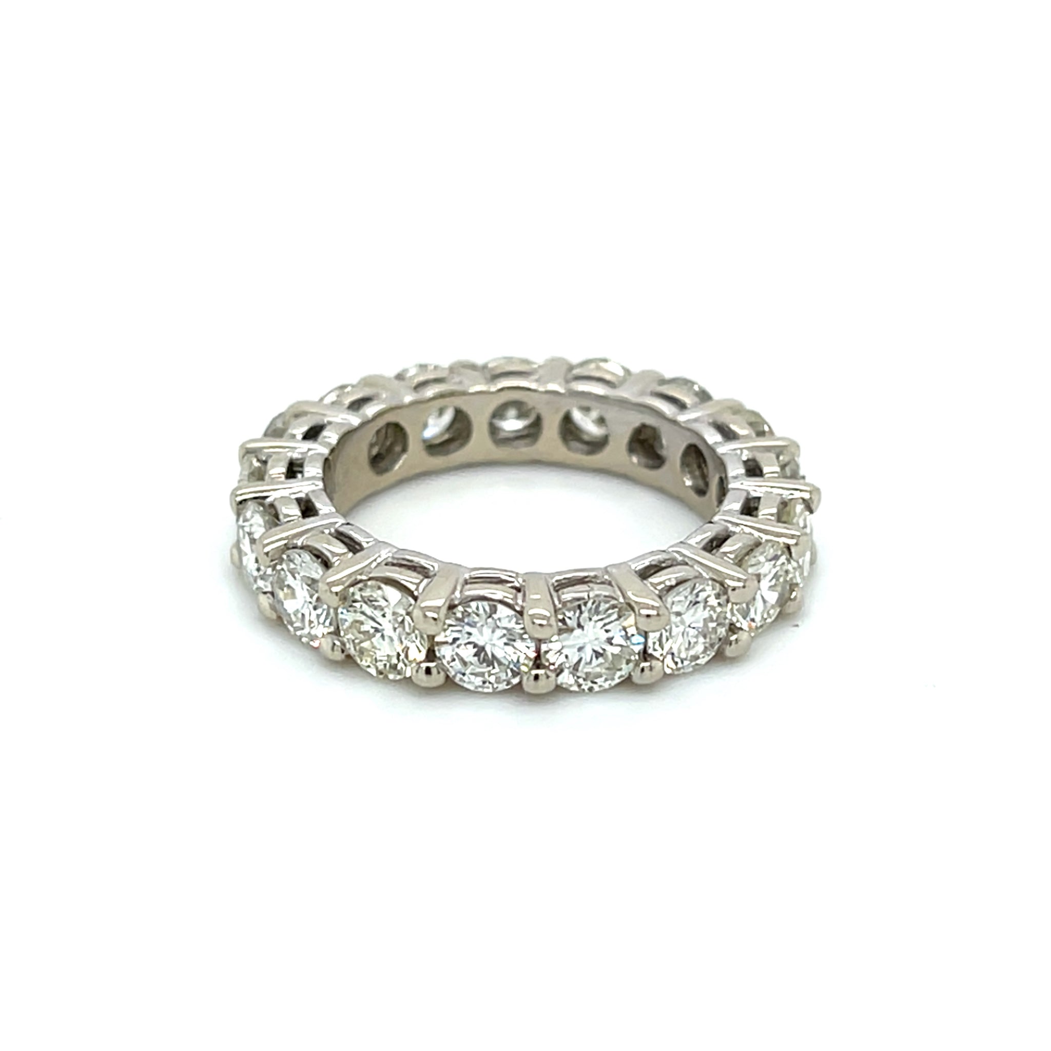 18k White Gold 4.50ctw Shared Prong Band