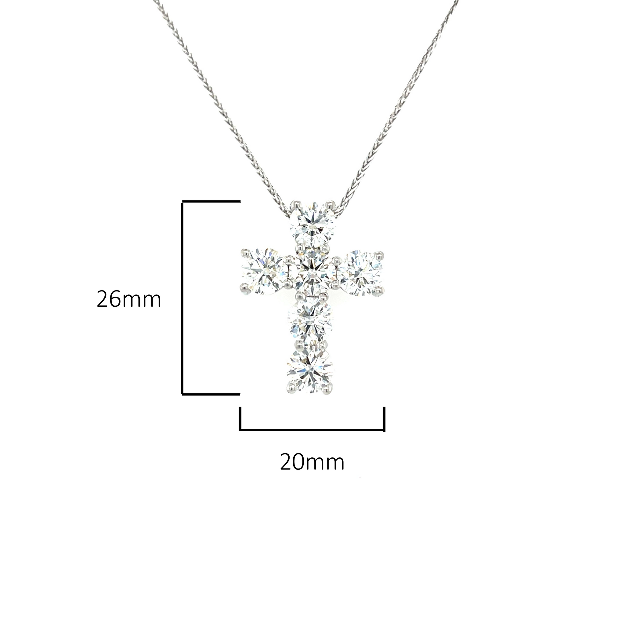 6 stone diamond cross Clearance