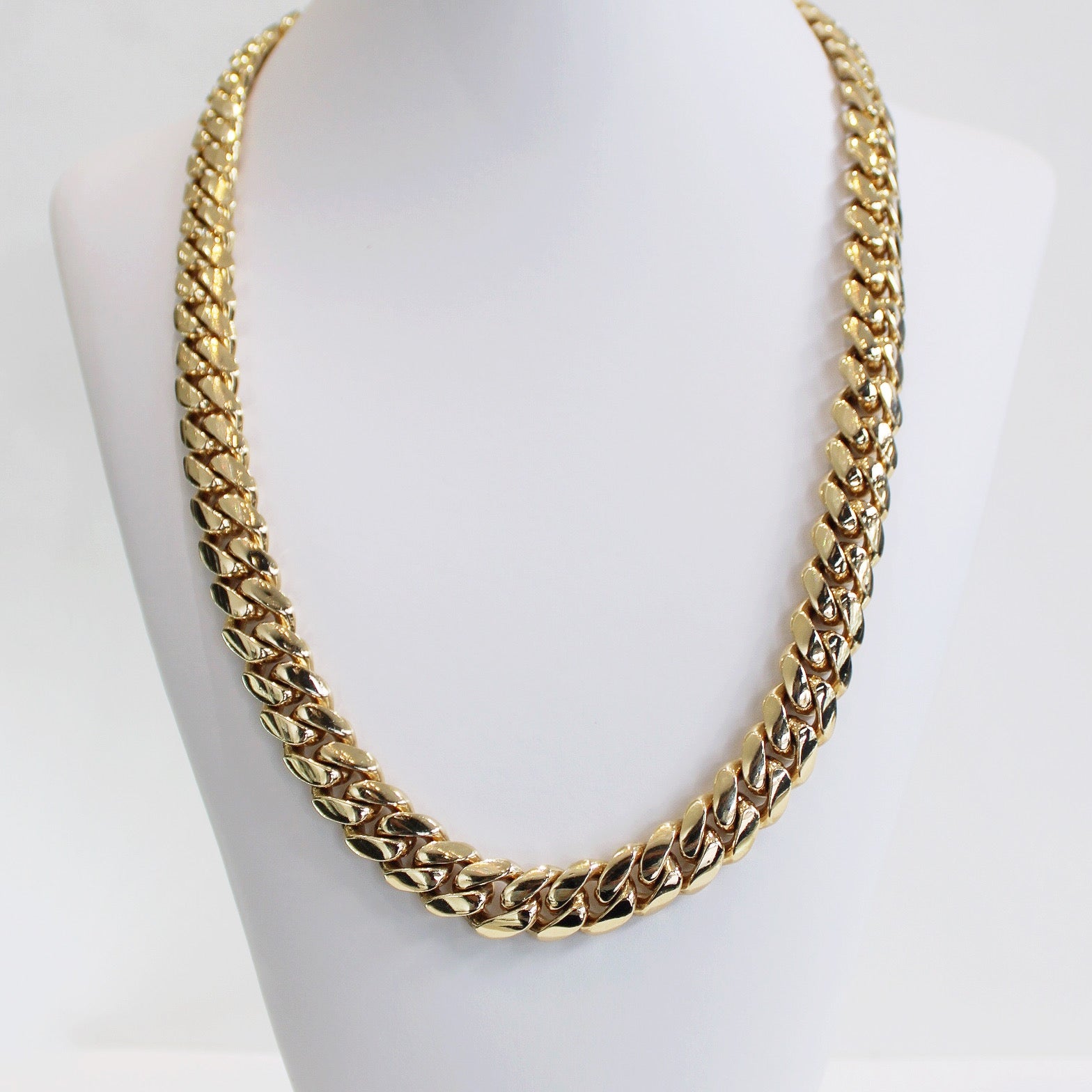 14k Yellow Gold 22 13mm Solid Miami Cuban Link Necklace – Jack Sutton Fine  Jewelry