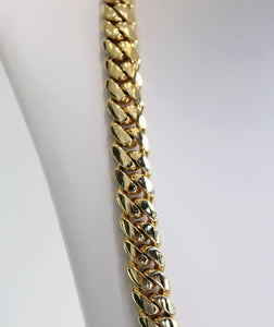 14k Yellow Gold 22" 13mm Solid Miami Cuban Link Necklace