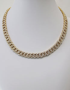 18k Yellow Gold 16.5" 18.50ctw Diamond Curb Link Necklace