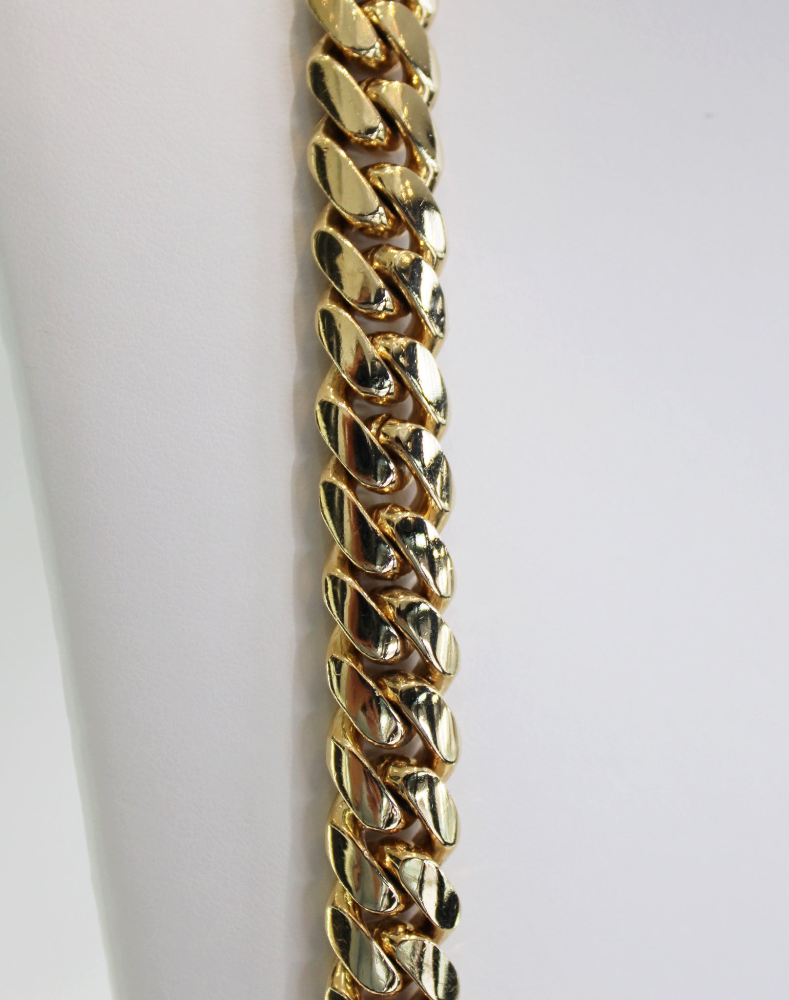 14k Yellow Gold 24" 10mm Solid Miami Cuban Link Necklace